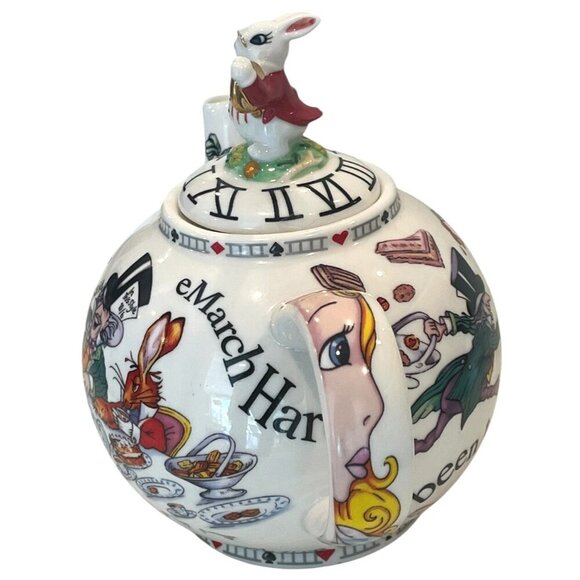New Alice In Wonderland Cardew Design Ceramic Teapot + Salt & Pepper Shakers Set - Picture 5 of 15